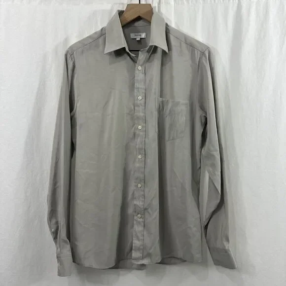 van heusen slim fit dress shirt Van Heusen Slim Fit Ultra Wrinkle Free Stretch FLEX Solid Dress Shirt in  Smokey Blue